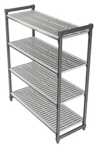 cambro esu243672v4580 camshelving elements starter 4v 24x36x72 brushed graphite 1 each