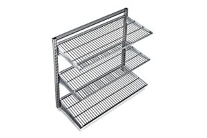 triton products 1795 storability 34-inch length by 32-inch height wall mount shelving unit with 3-wire shelves