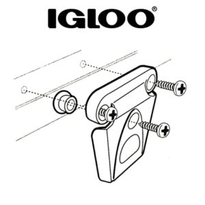 Igloo Set of 2 Cooler Latch Posts & Screws (Part #24013)