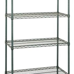 Quantum Storage Systems WR63-2460P Starter Kit for 63" High 4-Tier Wire Shelving Unit, Proform Finish, 600 lb. Per Shelf Capacity, 24" Width x 60" Length x 63" Height