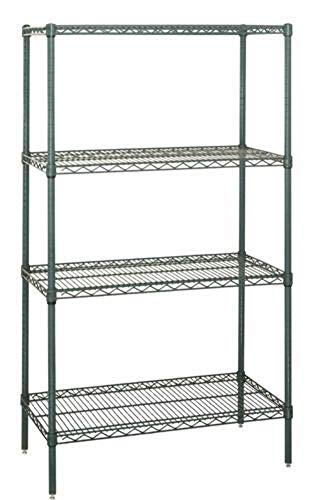 Quantum Storage Systems WR63-2460P Starter Kit for 63" High 4-Tier Wire Shelving Unit, Proform Finish, 600 lb. Per Shelf Capacity, 24" Width x 60" Length x 63" Height