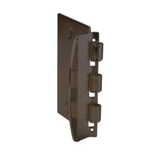prime-line u 10321 flip action door lock – reversible bronze privacy lock with anti-lock out screw for child safe mode, 2-3/4” (single pack)