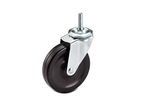 TRINITY ZSV-99-018-4010 Caster Wheels Kit for Wire Shelving, 4 x 1", Black