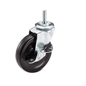 TRINITY ZSV-99-018-4010 Caster Wheels Kit for Wire Shelving, 4 x 1", Black