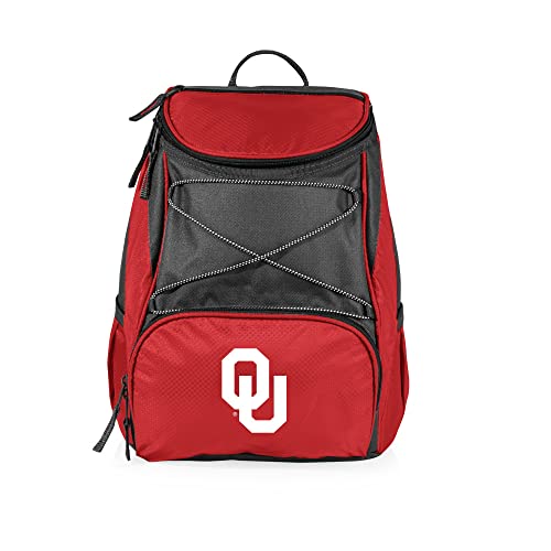 PICNIC TIME NCAA Oklahoma Sooners PTX Insulated Backpack Cooler, Red With Gray Accents, One Size (633-00-100-454-0)