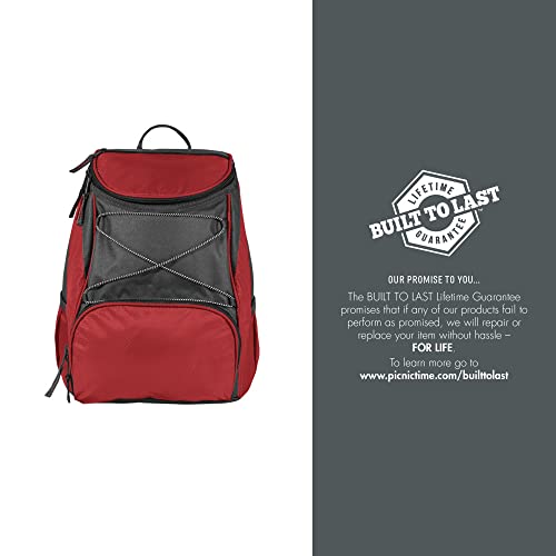 PICNIC TIME NCAA Oklahoma Sooners PTX Insulated Backpack Cooler, Red With Gray Accents, One Size (633-00-100-454-0)