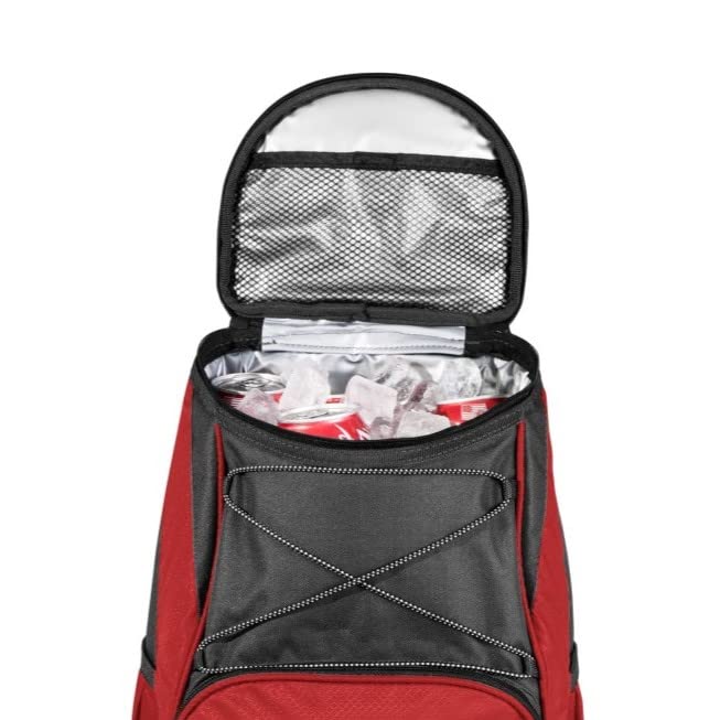 PICNIC TIME NCAA Oklahoma Sooners PTX Insulated Backpack Cooler, Red With Gray Accents, One Size (633-00-100-454-0)