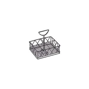 g.e.t. 4-931832 black metal five compartment condiment caddy iron powder coated table caddies collection