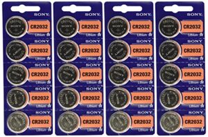 sony 3v lithium cr2032 batteries (4 blisters of 5), 20 cells