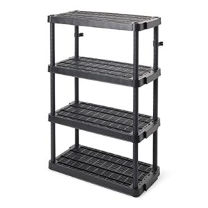 gracious living heavy duty adjustable ventilated storage shelving unit, 4 shelf