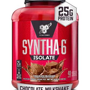 BSN SYNTHA-6 Isolate Protein Powder, Chocolate Protein Powder with Whey Protein Isolate, Milk Protein Isolate, Flavor: Chocolate Milkshake, 48 servings (packaging may vary)