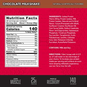 BSN SYNTHA-6 Isolate Protein Powder, Chocolate Protein Powder with Whey Protein Isolate, Milk Protein Isolate, Flavor: Chocolate Milkshake, 48 servings (packaging may vary)