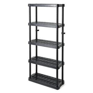 gracious living medium duty adjustable ventilated storage shelving unit, 5 shelf