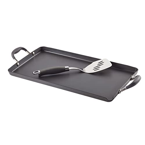 Anolon Advanced Hard Anodized Nonstick Griddle Pan/Flat Grill, 10-Inch, Gray