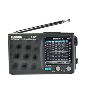 tecsun r-909 am/fm/sm/mw (9 bands) multi bands radio receiver broadcast with built-in speaker