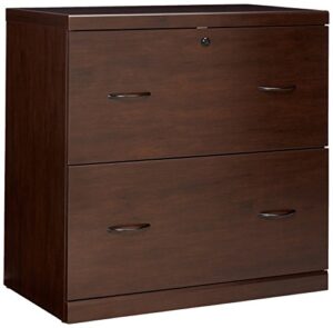 z-line designs 2-drawer lateral file espresso cabinet with black accents