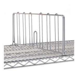 metro dd14c super erecta chrome plated shelf divider, 14" width x 8" height