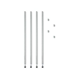 alera ale stackable posts for wire shelving, 36" high, silver (pack of 4)