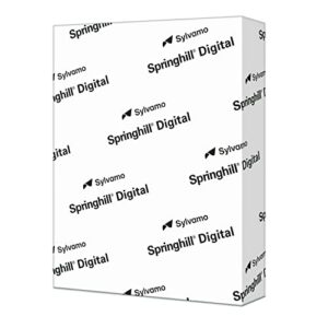 Springhill White 8.5” x 11” Cardstock Paper, 90lb, 163gsm, 250 Sheets (1 Ream) – Premium Lightweight Cardstock, Printer Paper with Smooth Finish for Greeting Cards, Flyers, Scrapbooking – 015101R