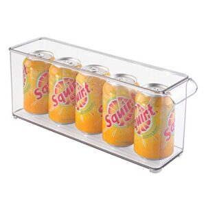 iDesign Kitchen Binz BPA-Free Plastic Deep Stackable Organizer with Handle - 4" x 6" x 14.5", Clear