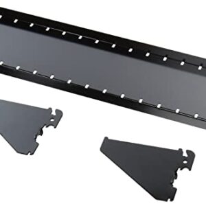 Wall Control Pegboard Shelf 4in Deep Pegboard Shelf Assembly for Wall Control Pegboard and Slotted Tool Board – Black