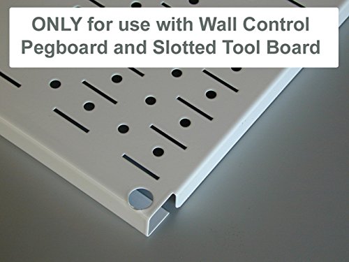 Wall Control Pegboard Shelf 4in Deep Pegboard Shelf Assembly for Wall Control Pegboard and Slotted Tool Board – Black