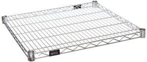 quantum storage 2424c-4 4-pack extra wire shelves for 24" deep wire shelving unit, chrome finish, 800 lb. load capacity, 1" h x 24" w x 24" d