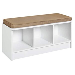 closetmaid 1569 cubeicals 3-cube storage bench, white