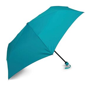 samsonite manual compact round umbrella, teal, one size