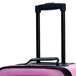 Rockland Fashion Softside Upright Luggage Set, Expandable, Pink, 2-Piece (14/19)