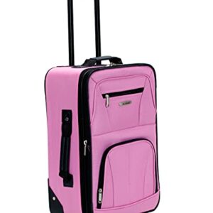 Rockland Fashion Softside Upright Luggage Set, Expandable, Pink, 2-Piece (14/19)