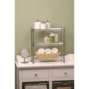 Seville Classics Compact Mini Desktop Metal Steel Wire Shelf Organizer Unit Shelving for Cabinets, Bath, Kitchen, Countertop, 3-Tier, 17. 5" W x 7. 5" D, UltraZinc