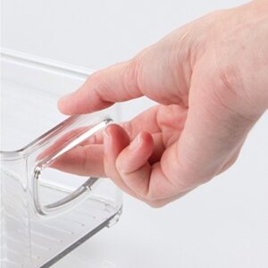 iDesign Plastic Storage Bin with Handles for Kitchen, Fridge, Freezer, Pantry, and Cabinet Organization, BPA-Free