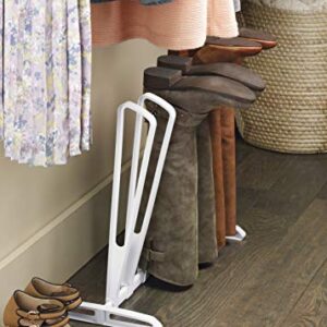 Whitmor 3 Pair Boot Rack - Adjustable Heavy Duty Frame - White 10.25 x 22.25 x 17.25