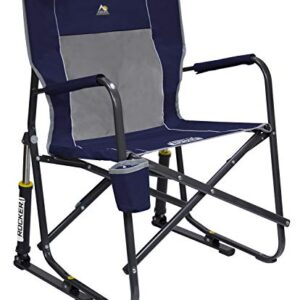 GCI Outdoor Freestyle Rocker Portable Rocking Chair & Outdoor Camping Chair, Indigo Blue