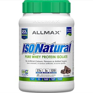allmax nutrition isonatural whey protein isolate, chocolate, 2 lbs