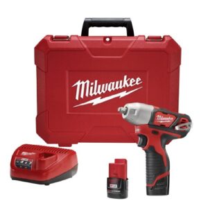 milwaukee electric tool 2463-22 m12 cordless impact wrench, 12 v