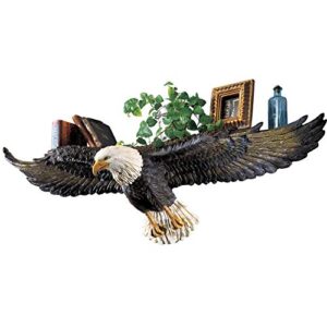 collections etc 3d eagle sculpted wall shelf multi
