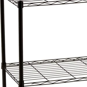 Home Basics Wire Shelving Storage Unit (3 Tier, Black)