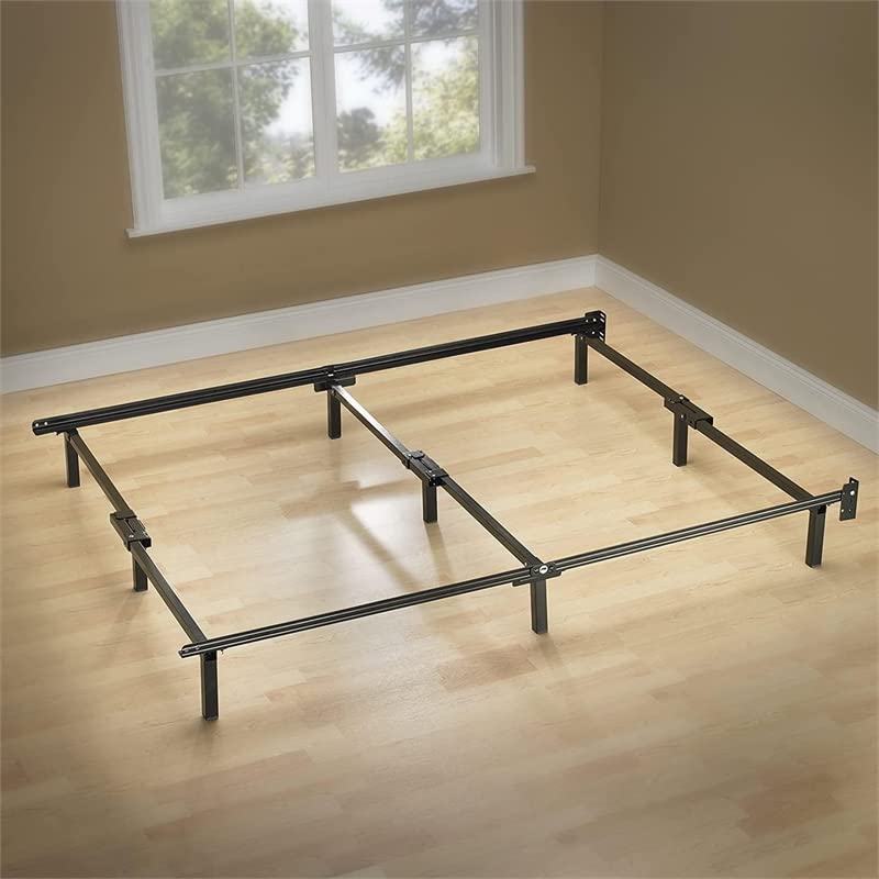 ZINUS Compack Metal 7 Inch Support Bed Frame for Box Spring and Mattress Set, Black, King