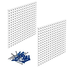 triton products lb1-w locboard 24x24x9/16-inch pegboards, white, 2-pack