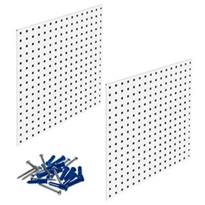 Triton Products LB1-W LocBoard 24x24x9/16-Inch Pegboards, White, 2-Pack