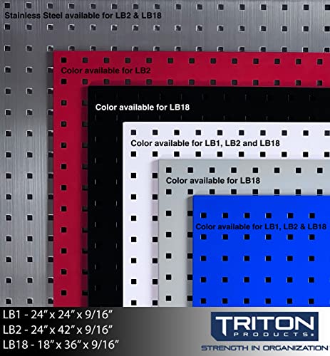 Triton Products LB1-W LocBoard 24x24x9/16-Inch Pegboards, White, 2-Pack