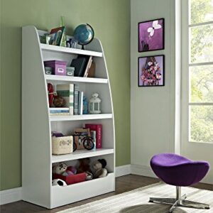 Ameriwood Home Hazel Kids' 4 Shelf Bookcase, White