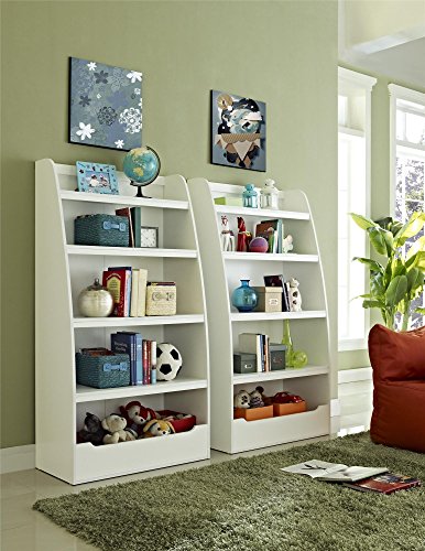 Ameriwood Home Hazel Kids' 4 Shelf Bookcase, White