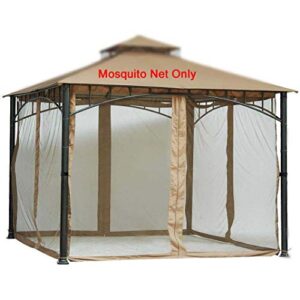 westcharm 10x10 gazebo universal replacement mosquito netting screen walls, set of 4 panels (gazebo mosquito net only)
