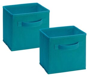 closetmaid 1538 cubeicals mini fabric drawers, ocean blue, 2 pack