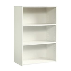 sauder beginnings 3-shelf bookcase, soft white finish