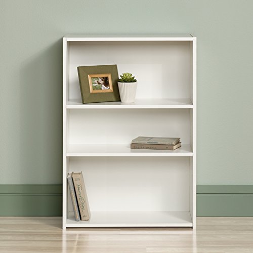 Sauder Beginnings 3-Shelf Bookcase, Soft White finish