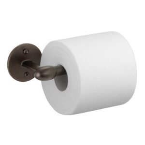idesign orbinni steel wall mount toilet paper dispenser - 7" x 2.5" x 3.5", bronze